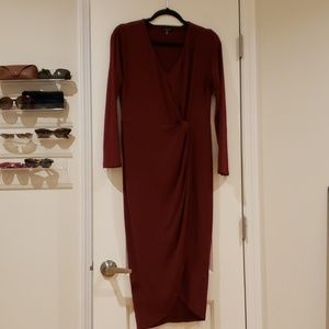 Slinky wine colored dress